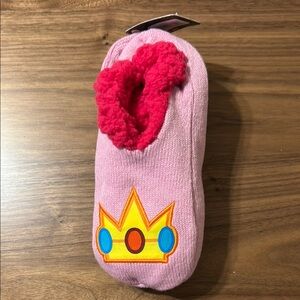 Super Mario Princess Peach Pink Slipper Socks